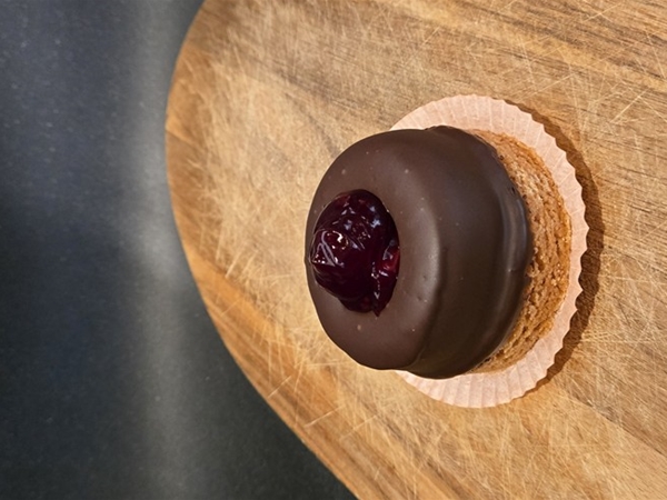 Chocolade bavarois kersen